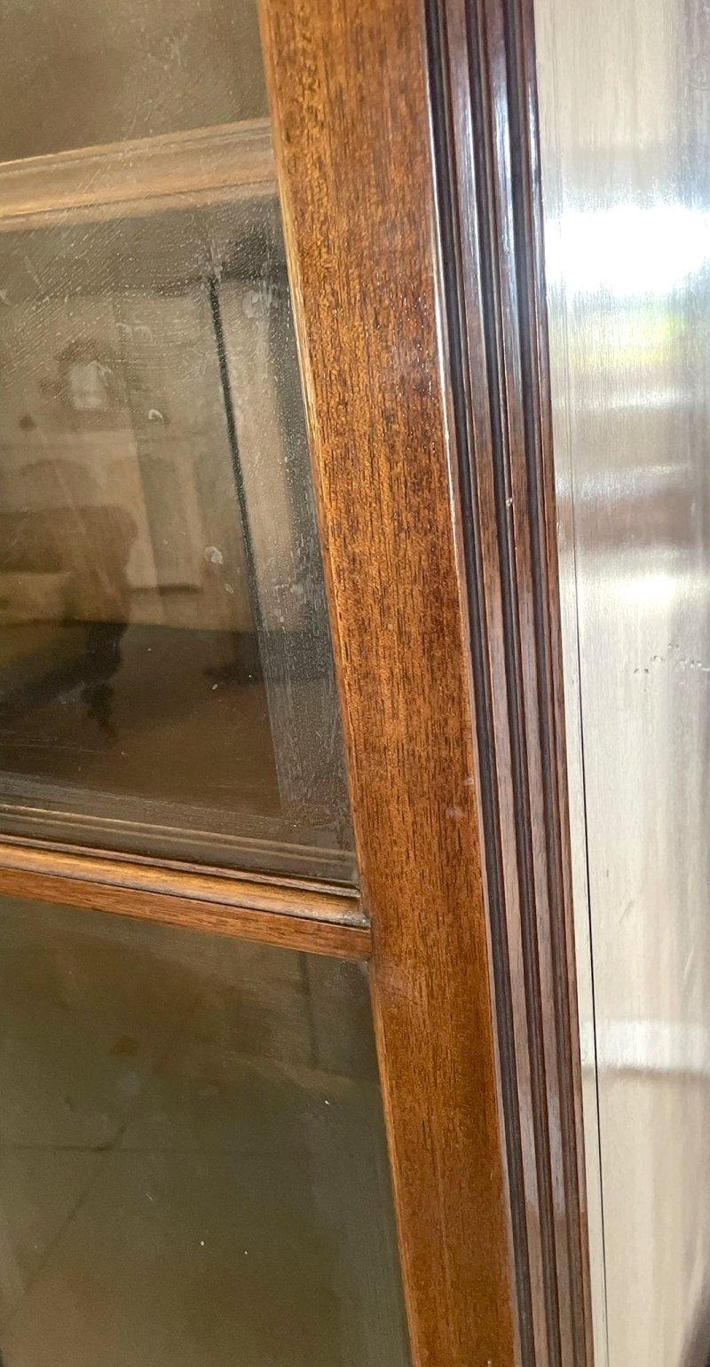 Large Antique Victorian Superb Quality Mahogany Breakfront Bookcase - Image 10